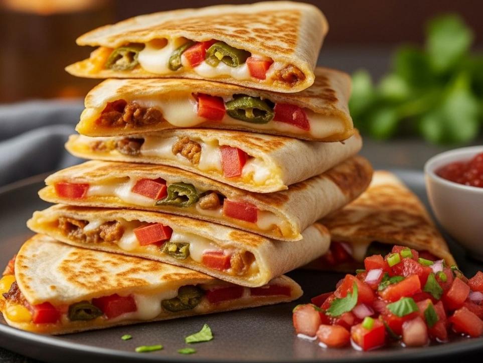 QUESADILLAS auf einem Teller
