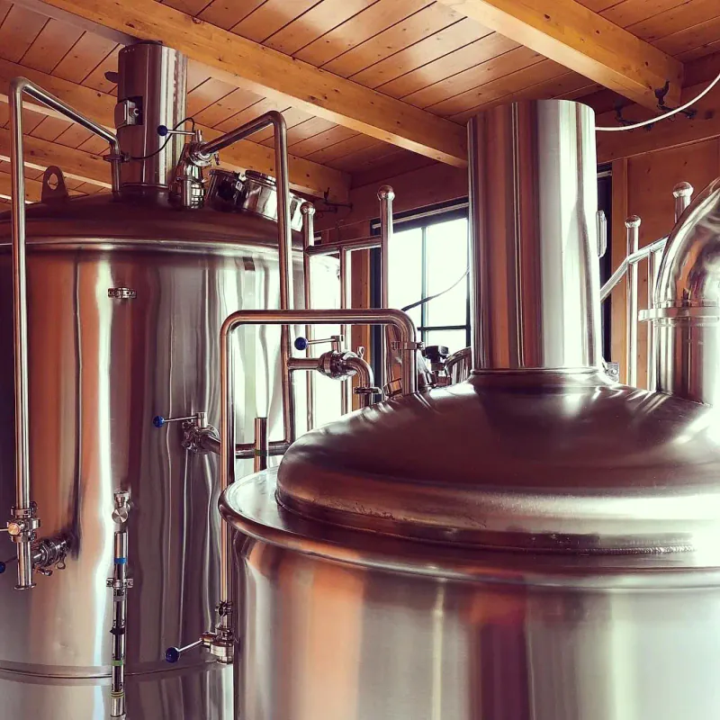 Sudkessel und Tanks der Stubalmbrauerei